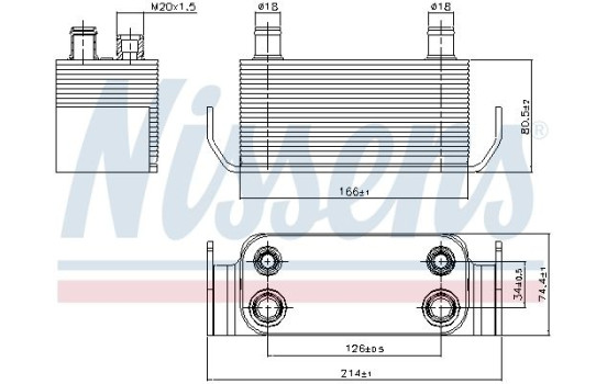 Oljekylare, motor 90788 Nissens