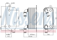 Oljekylare, motor 90791 Nissens