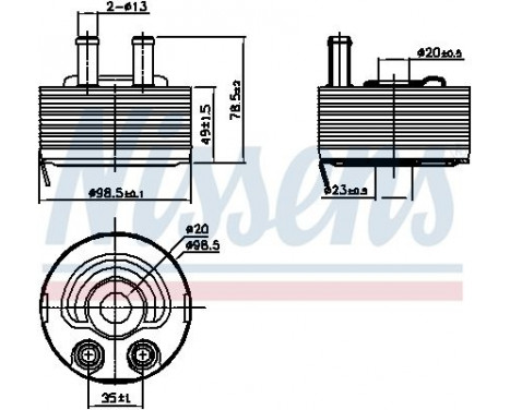 Oljekylare, motor 90793 Nissens