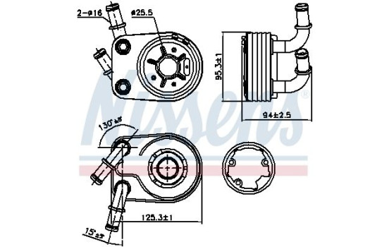 Oljekylare, motor 90794 Nissens