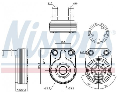 Oljekylare, motor 90795 Nissens
