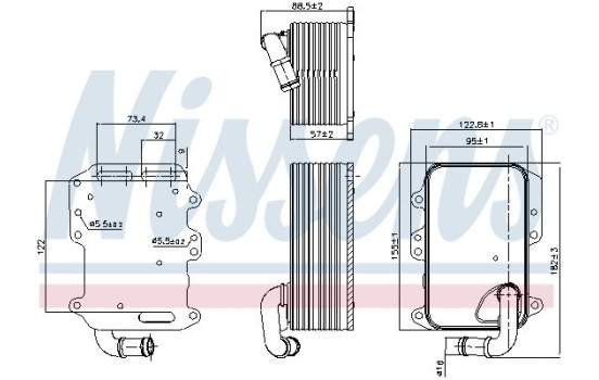 Oljekylare, motor 90807 Nissens