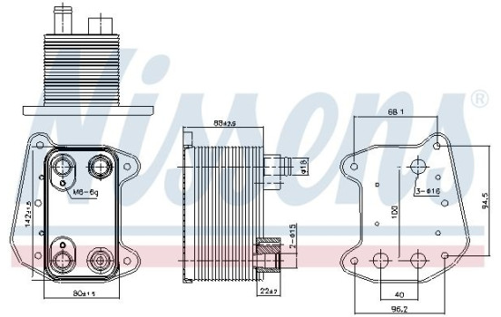 Oljekylare, motor 90832 Nissens