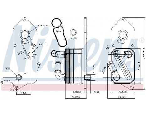 Oljekylare, motor 90892 Nissens
