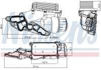 Oljekylare, motor 90933 Nissens