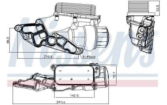 Oljekylare, motor 90933 Nissens