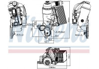 Oljekylare, motor 90953 Nissens