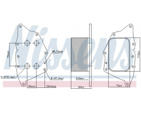 Oljekylare, motor 90962 Nissens