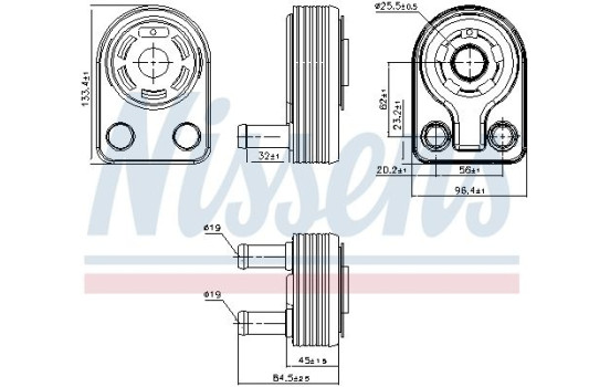 Oljekylare, motor 90971 Nissens