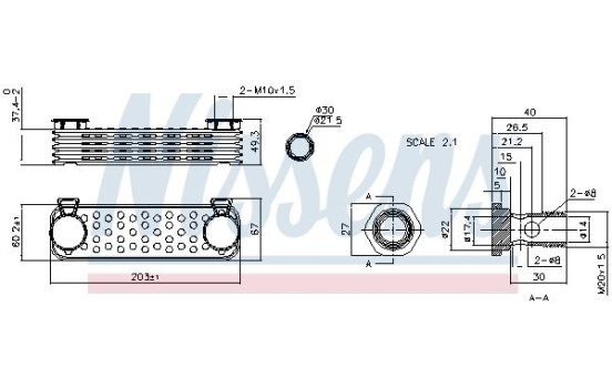 Oljekylare, motor 90997 Nissens