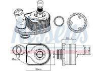 Oljekylare, motor 91101 Nissens