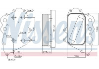 Oljekylare, motor 91108 Nissens