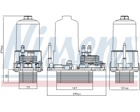 Oljekylare, motor 91120 Nissens