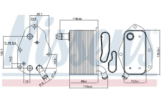 Oljekylare, motor 91159 Nissens