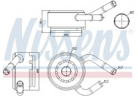 Oljekylare, motor 91190 Nissens