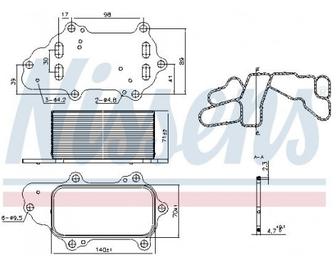 Oljekylare, motor 91225 Nissens