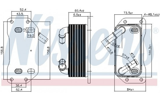 Oljekylare, motor 91254 Nissens