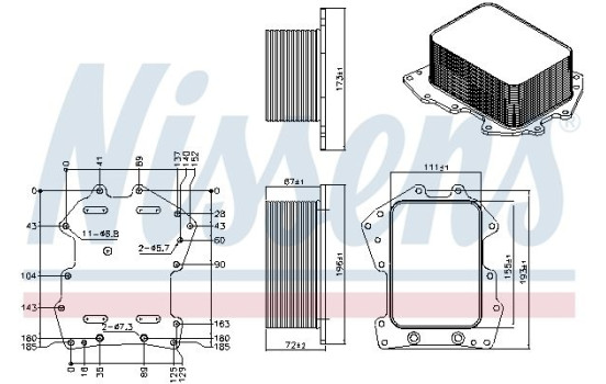 Oljekylare, motor 91279 Nissens