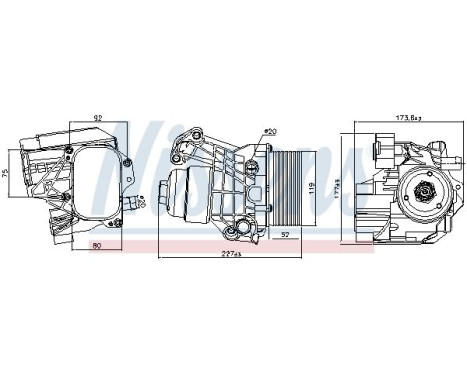 Oljekylare, motor 91312 Nissens