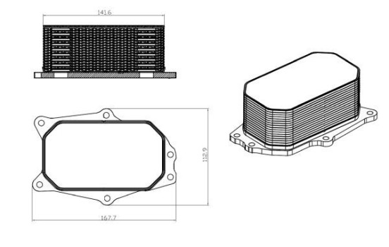 Oljekylare, motor EASY FIT