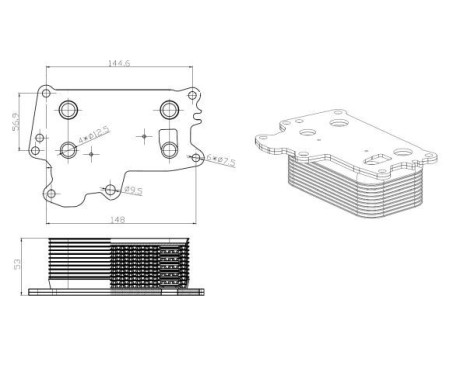 Oljekylare, motor EASY FIT, bild 3