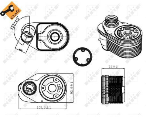 Oljekylare, motor EASY FIT, bild 5