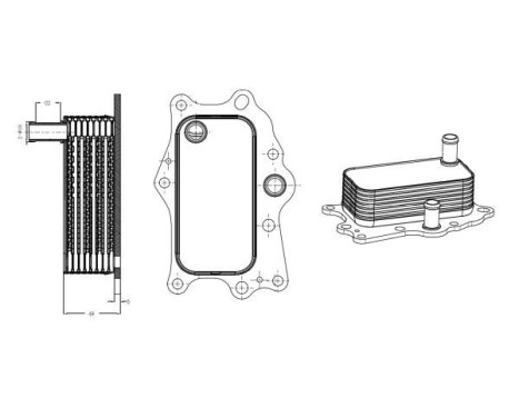 Oljekylare, motor, bild 4
