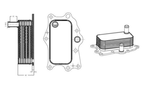 Oljekylare, motor, bild 4