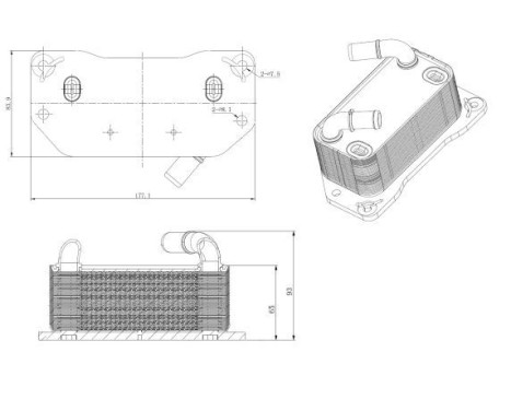 Oljekylare, motor, bild 5