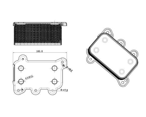 Oljekylare, motor, bild 4