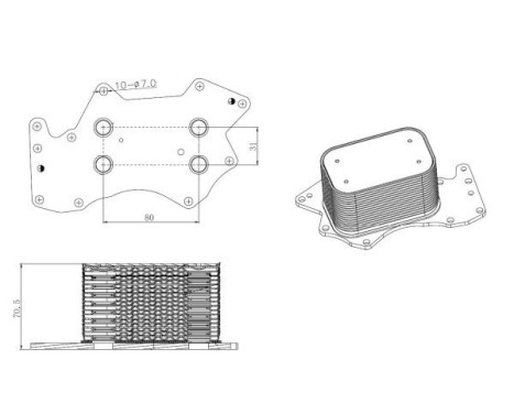Oljekylare, motor, bild 4