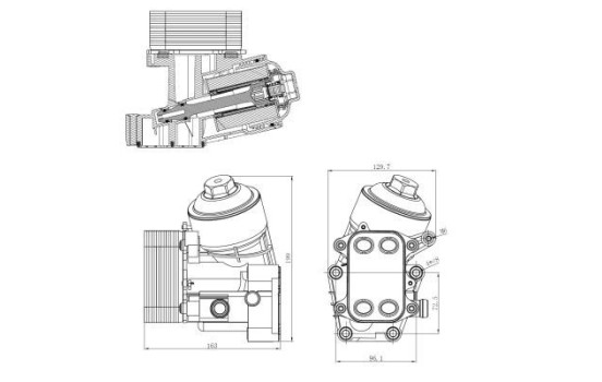 Oljekylare, motor, bild 5