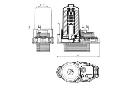 Oljekylare, motor