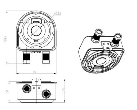 Oljekylare, motor