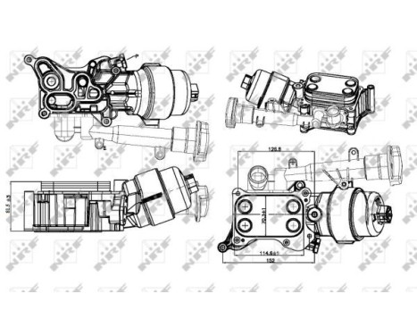 Oljekylare, motor, bild 5