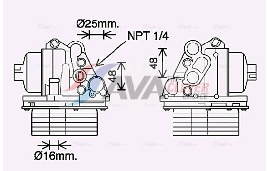 Oljekylare, motor
