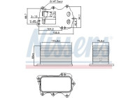 Oljekylare, motorolja 91359 Nissens