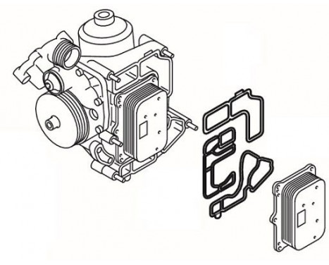 Packningssats, oljekylare