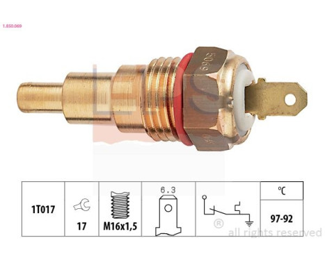 Termokontakt, kylarfläkt Made in Italy - OE Equivalent 1.850.069 EPS Facet