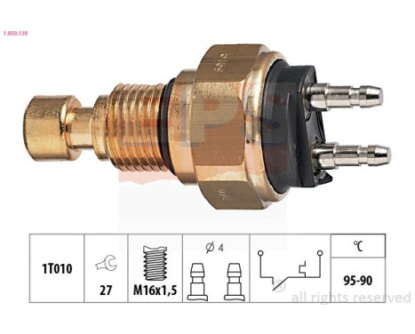 Termokontakt, kylarfläkt Made in Italy - OE Equivalent 1.850.139 EPS Facet
