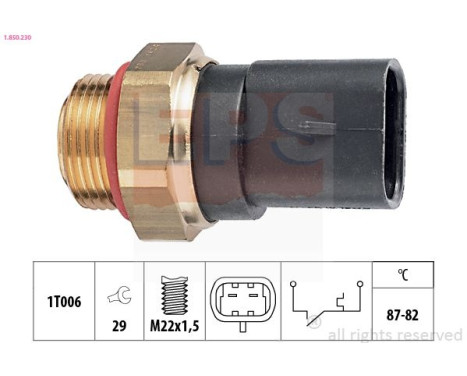 Termokontakt, kylarfläkt Made in Italy - OE Equivalent 1.850.230 EPS Facet