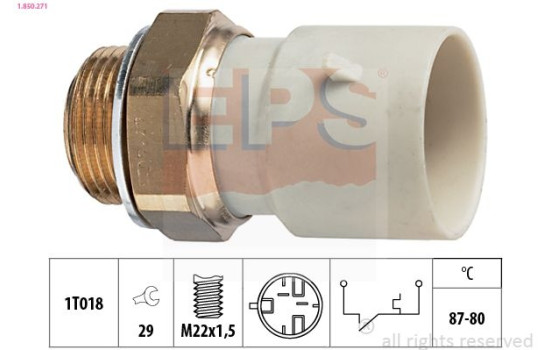 Termokontakt, kylarfläkt Made in Italy - OE Equivalent 1.850.271 EPS Facet