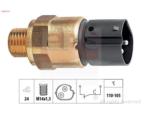 Termokontakt, kylarfläkt Made in Italy - OE Equivalent 1.850.273 EPS Facet