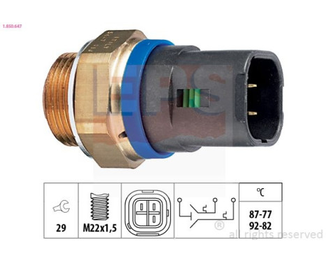 Termokontakt, kylarfläkt Made in Italy - OE Equivalent 1.850.647 EPS Facet
