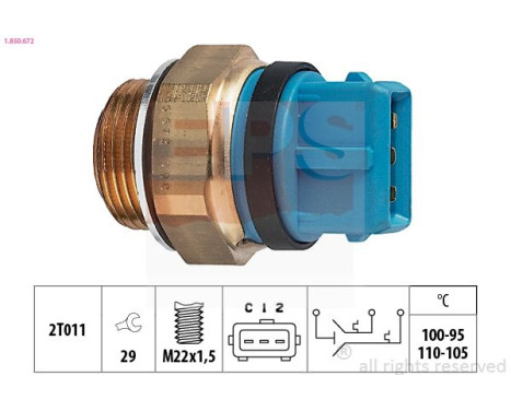 Termokontakt, kylarfläkt Made in Italy - OE Equivalent 1.850.672 EPS Facet