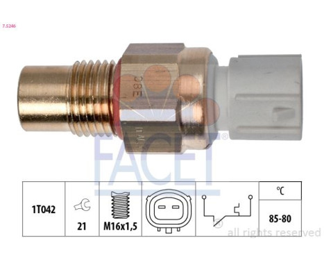 Termokontakt, kylarfläkt Made in Italy - OE Equivalent 7.5246 Facet