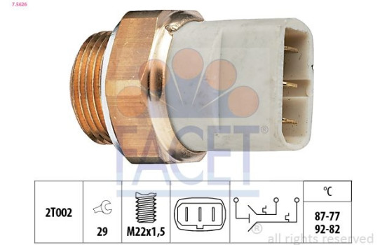 Termokontakt, kylarfläkt Made in Italy - OE Equivalent 7.5626 Facet