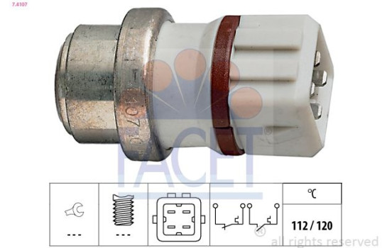 Termokontakt, kylvätskevarning Made in Italy - OE Equivalent 7.4107 Facet