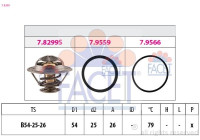 Termostat, kylvätska Made in Italy - OE Equivalent 7.8299 Facet