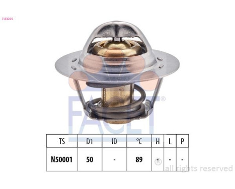 Termostat, kylvätska Made in Italy - OE Equivalent 7.8322S Facet